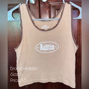 Brown Cropped Tank Top